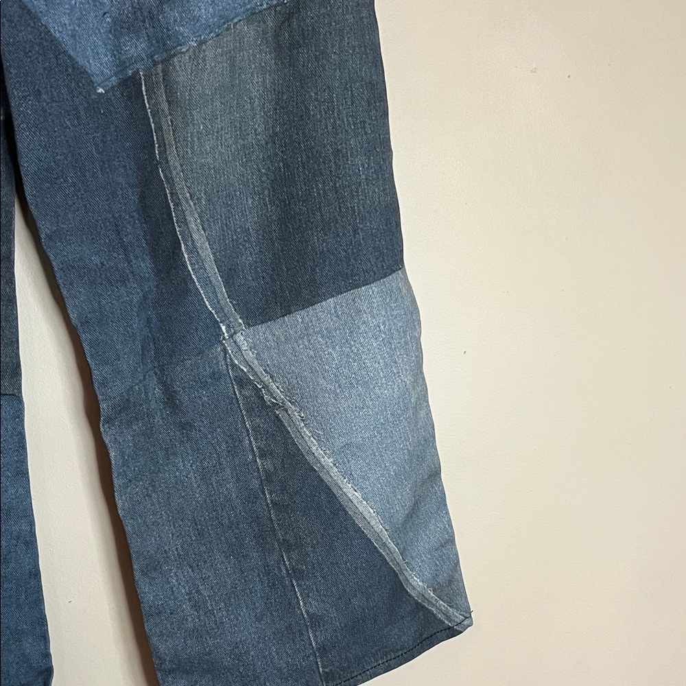Women’s Blue Patchwork Jeans - Picture 12 of 13